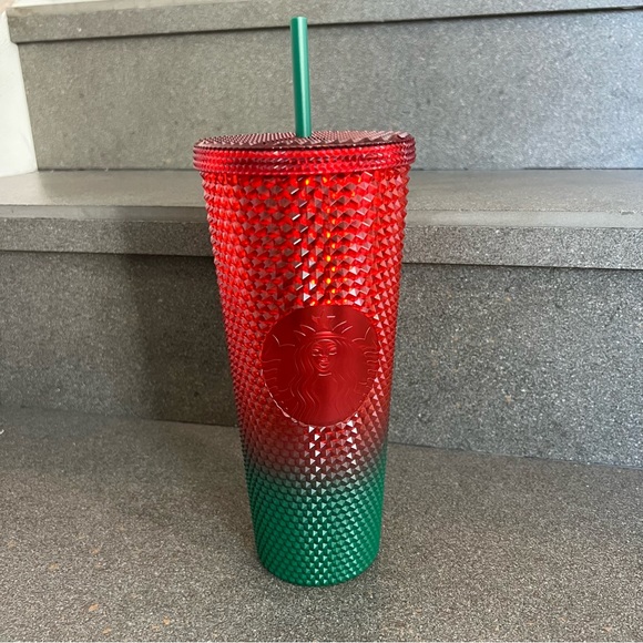 Mickey Mouse Christmas Starbucks Red Green Ombre Tumbler Walt Disney World, NWT - Picture 6 of 14